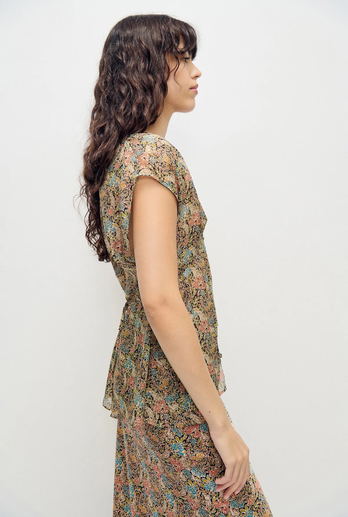 Chiffon V-Neck Top | Sugar Floral