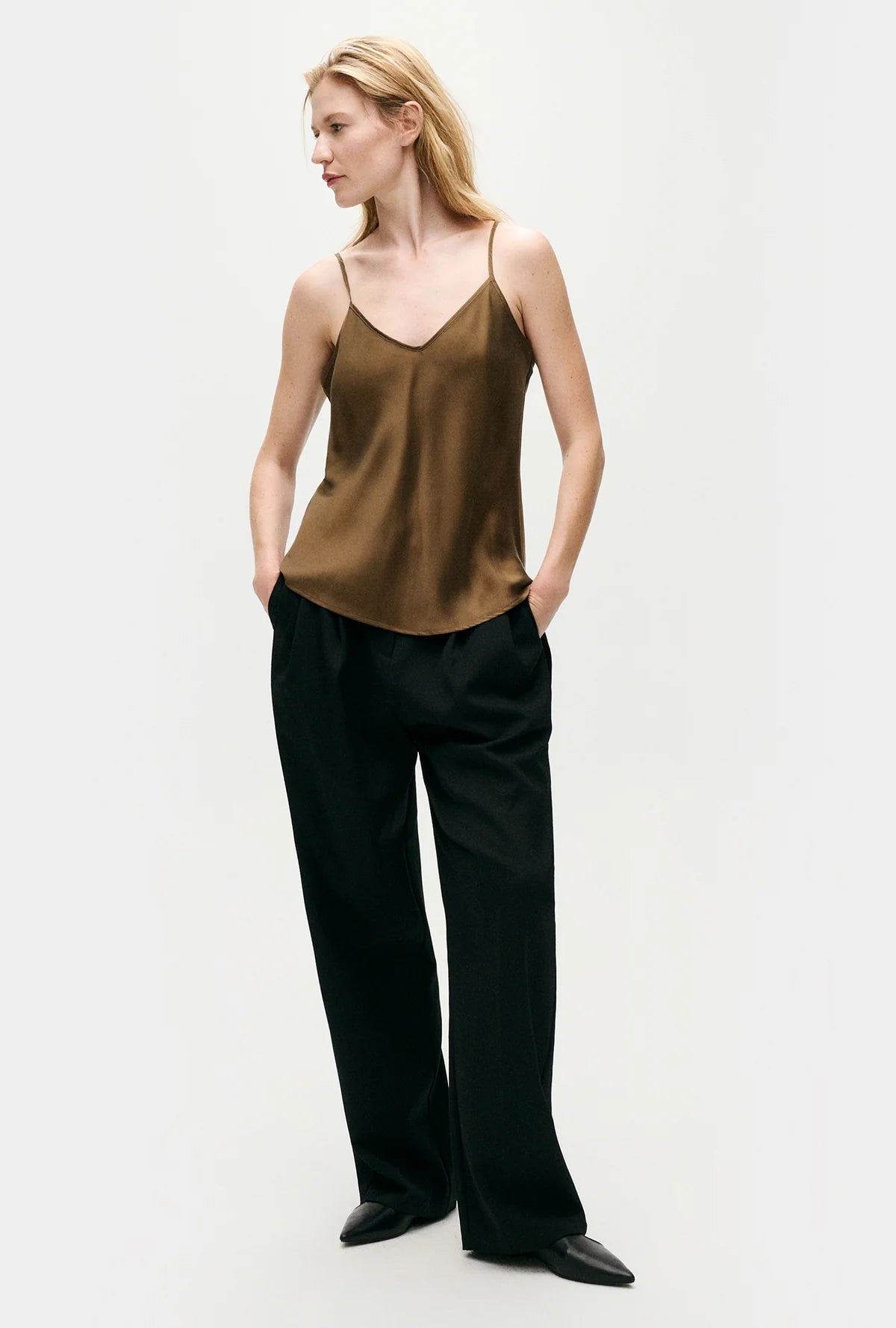 Bias Cut Cami | Dark Earth