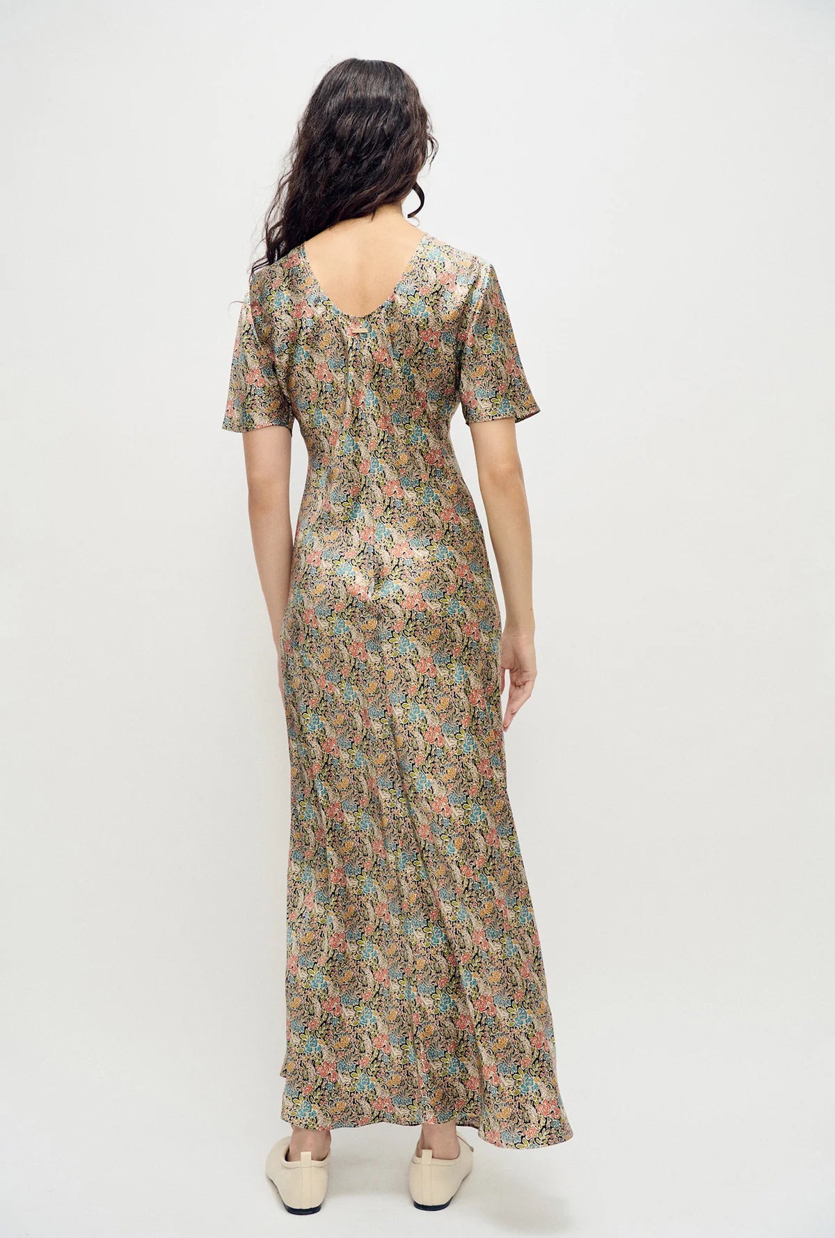 Short Sleeve Bias Cut Dress | Sugar Floral