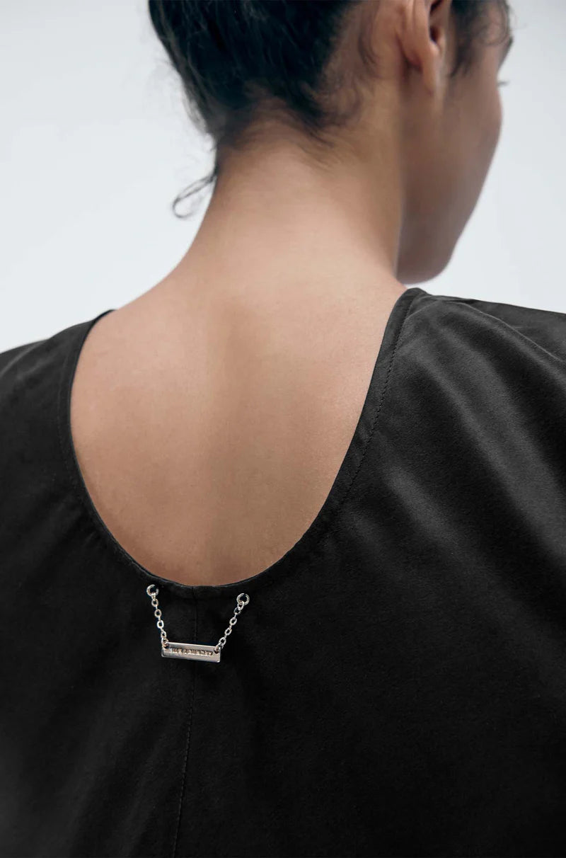 Short Sleeve Bias Dress | Black