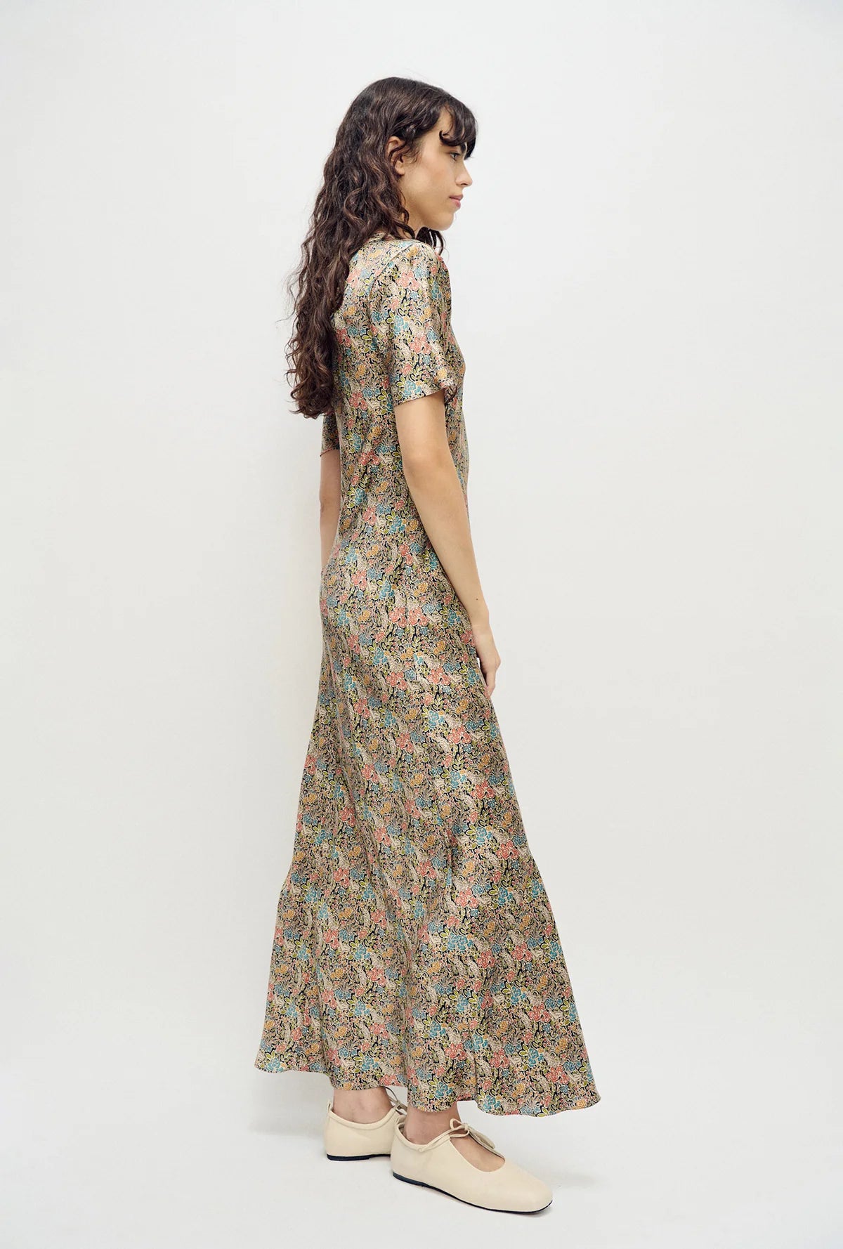 Short Sleeve Bias Cut Dress | Sugar Floral