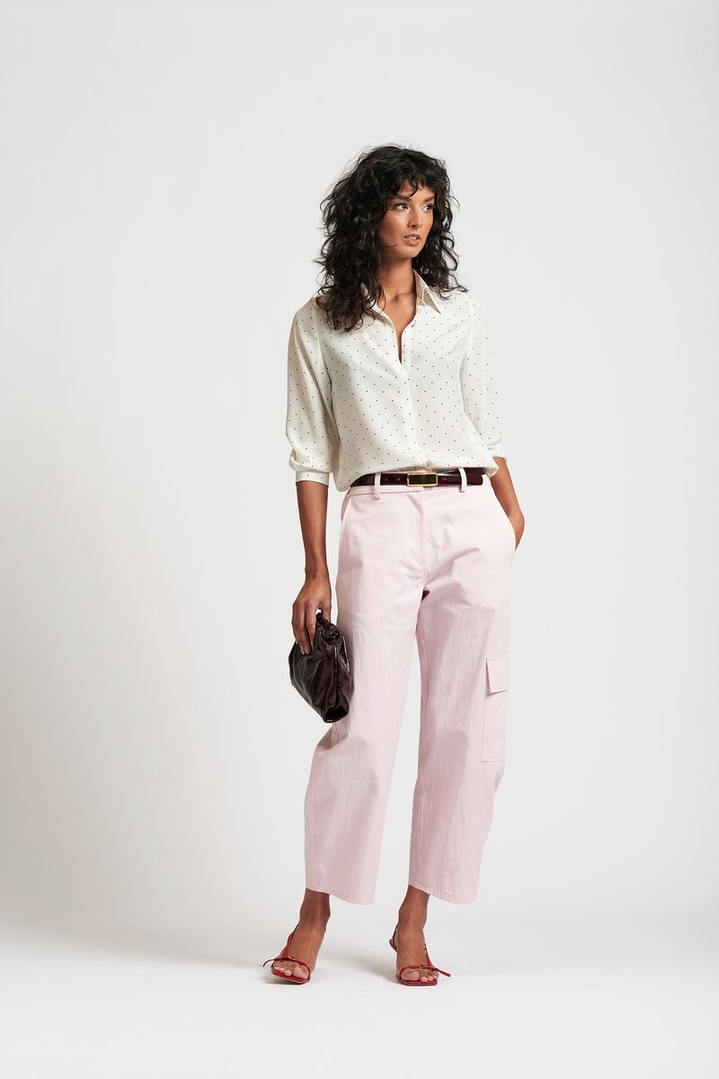 Le Dot Lightweight Silk Shirt | Off White