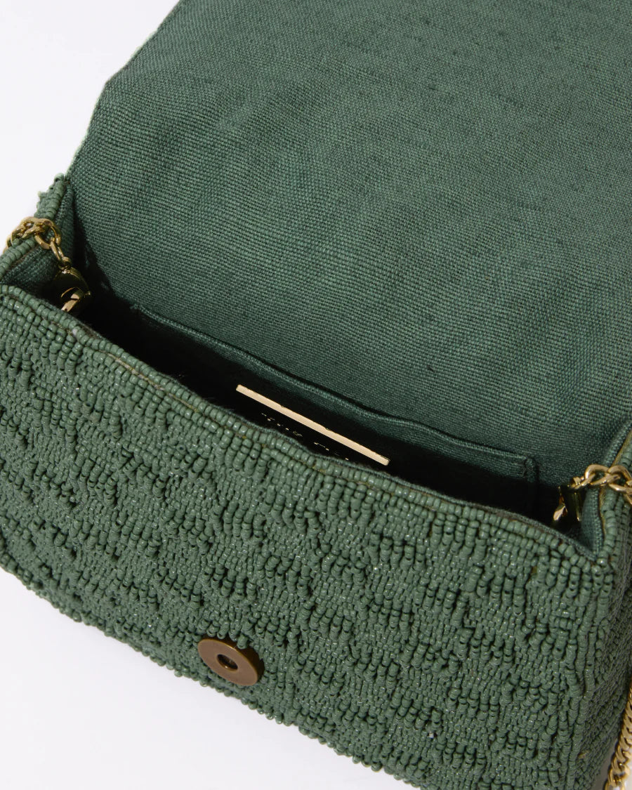 Uncovered Layers Beaded Bag | Jade