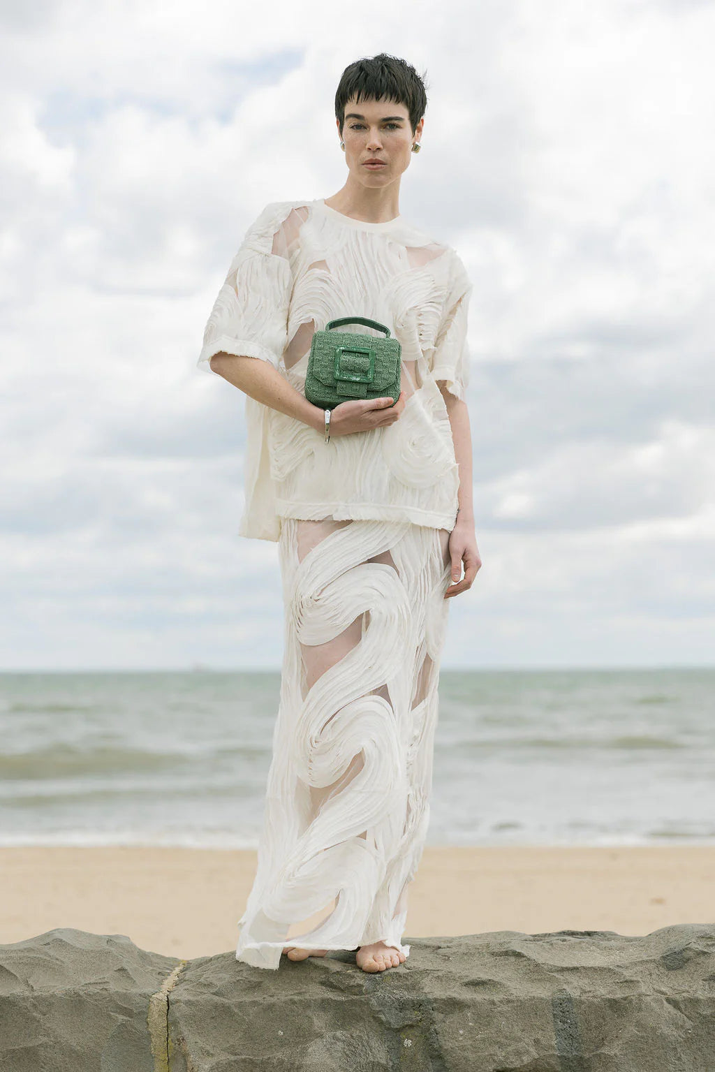 Uncovered Layers Beaded Bag | Jade