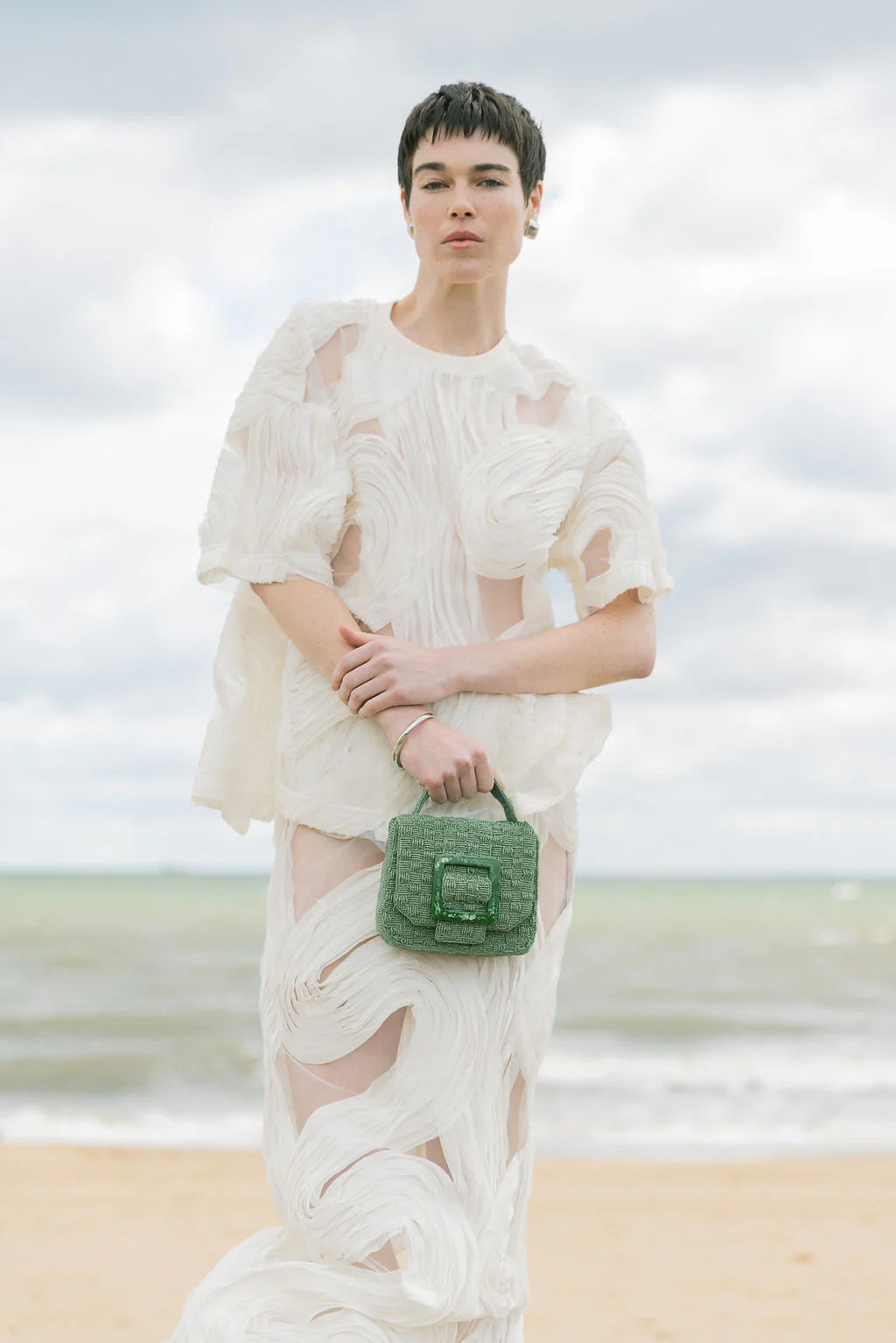 Uncovered Layers Beaded Bag | Jade