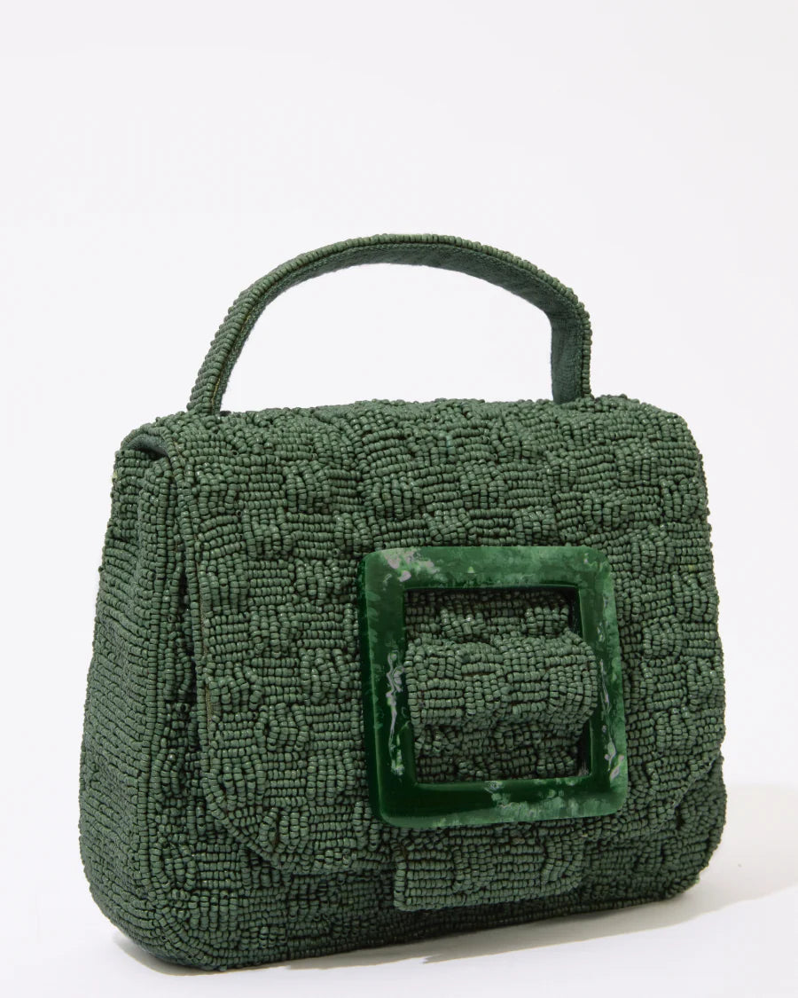 Uncovered Layers Beaded Bag | Jade