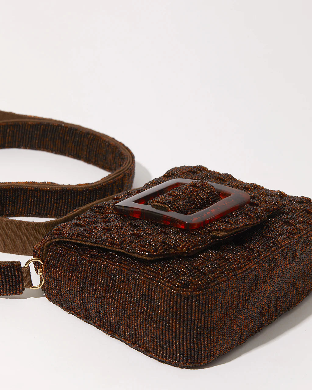 Uncovered Layers Beaded Bag | Brown