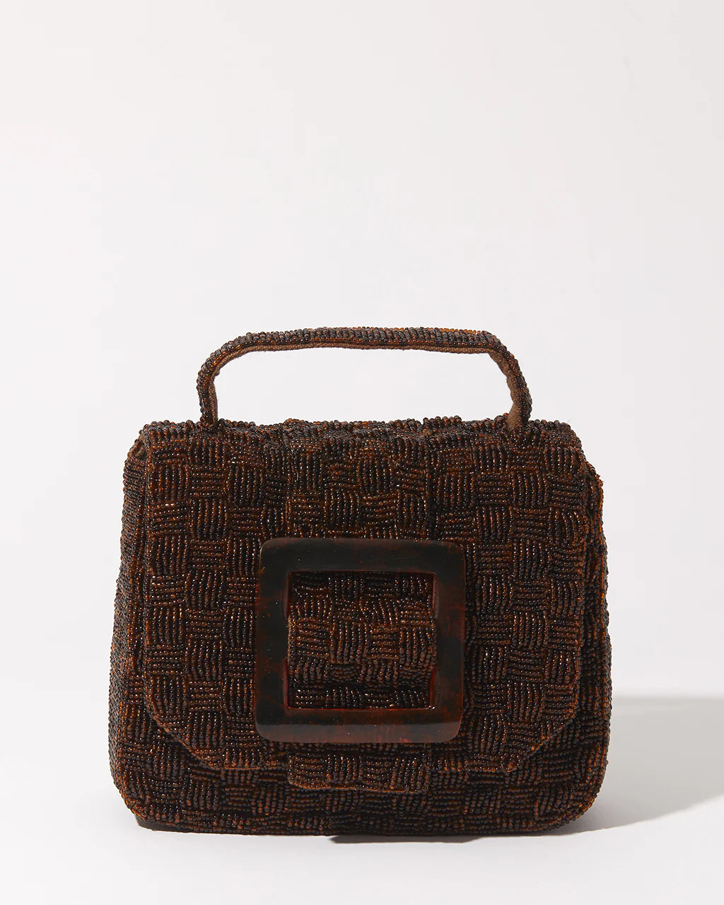 Uncovered Layers Beaded Bag | Brown