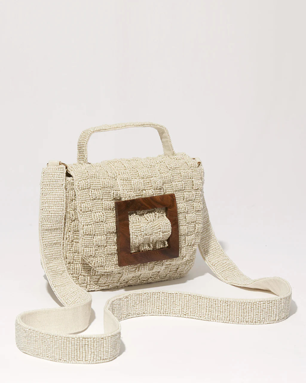 Uncovered Layers Beaded Bag | Ivory