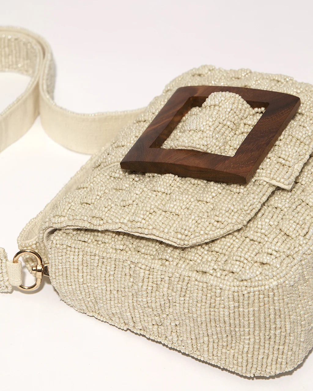 Uncovered Layers Beaded Bag | Ivory