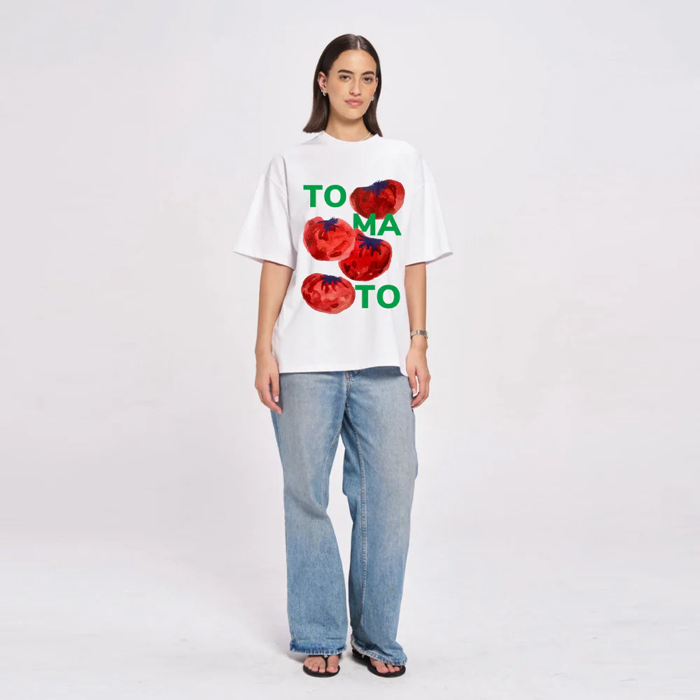 Tomato Oversize Tee | White